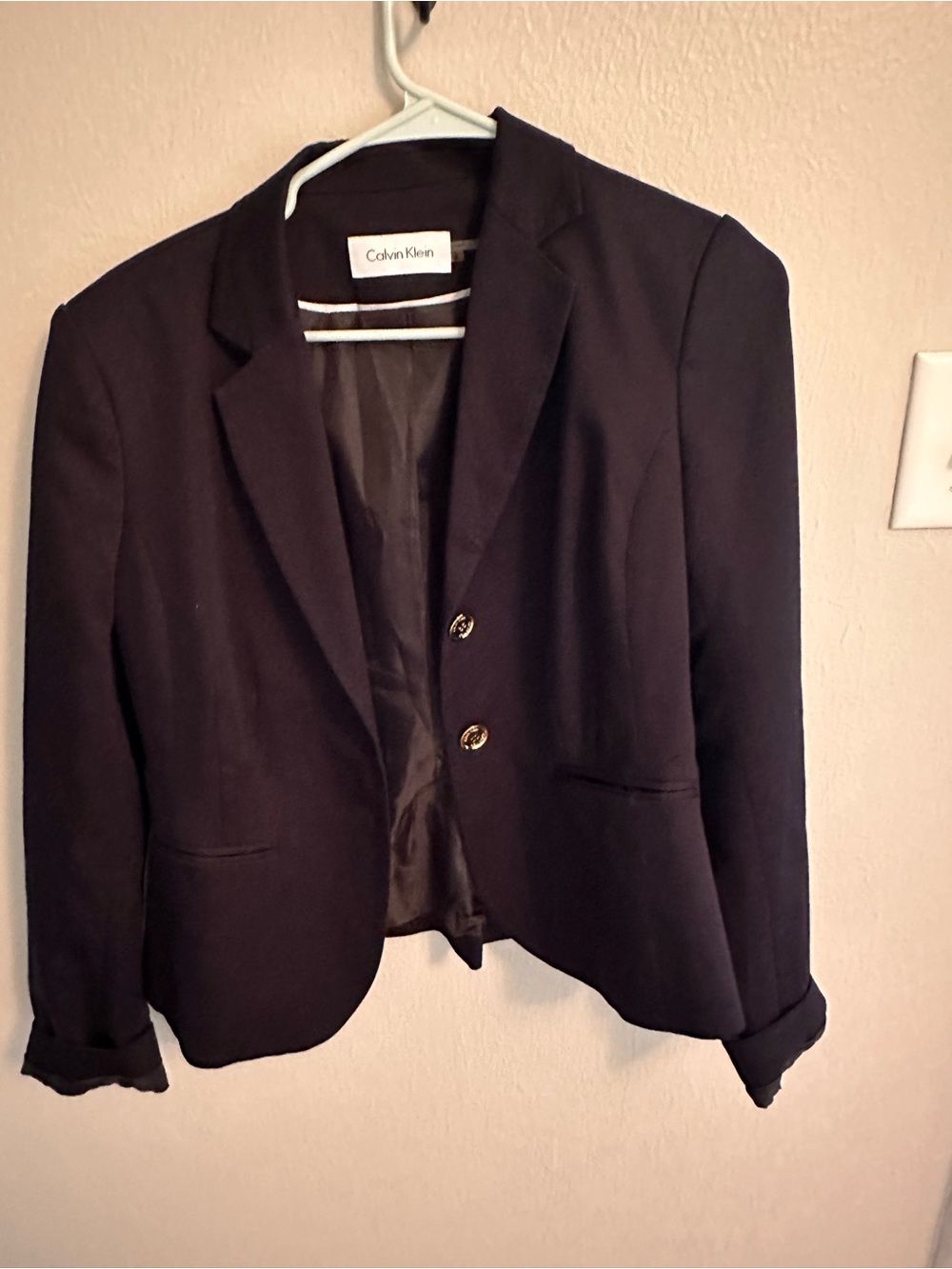 Calvin Klein Navy Women's Blazer Jacket